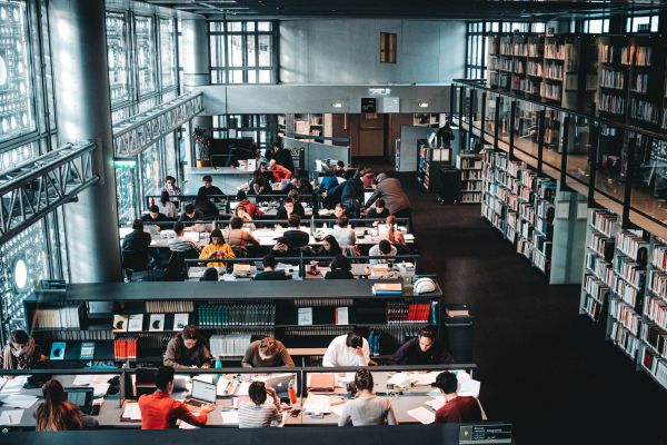 College library reading area
